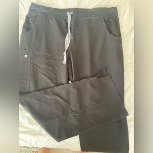 Figs XL straight leg black scrub bottoms